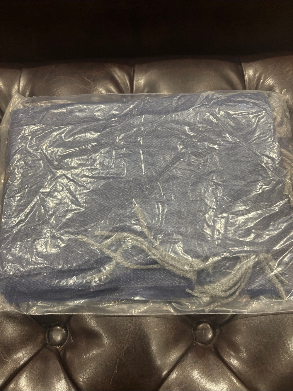 Unbranded Blue Cashmere-Feel Scarf - Picture 2 of 2